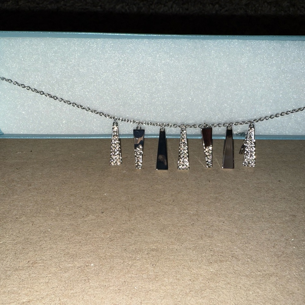 Touchstone Crystal by Swarovski Stick Around Necklace, New in Box.